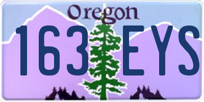 OR license plate 163EYS