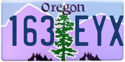 OR license plate 163EYX