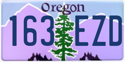 OR license plate 163EZD