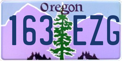 OR license plate 163EZG