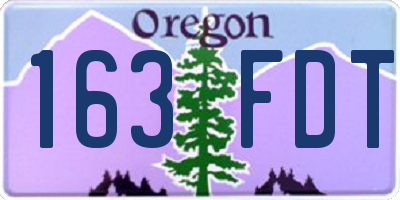 OR license plate 163FDT