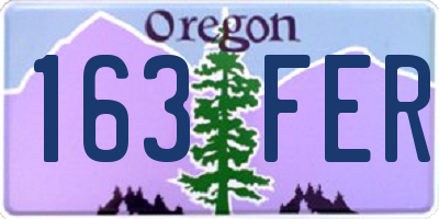 OR license plate 163FER