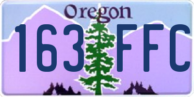 OR license plate 163FFC