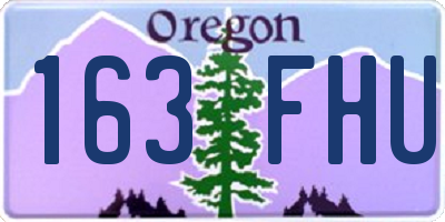 OR license plate 163FHU