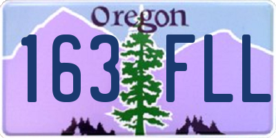 OR license plate 163FLL