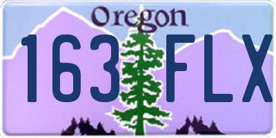 OR license plate 163FLX