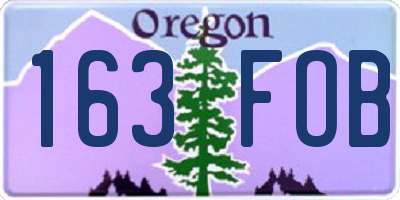 OR license plate 163FOB
