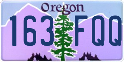 OR license plate 163FQQ