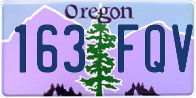 OR license plate 163FQV