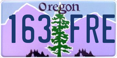 OR license plate 163FRE