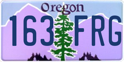 OR license plate 163FRG
