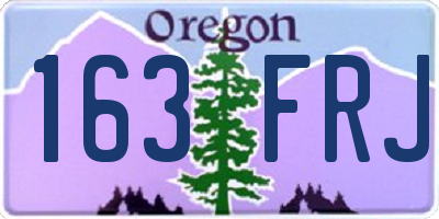 OR license plate 163FRJ