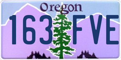 OR license plate 163FVE