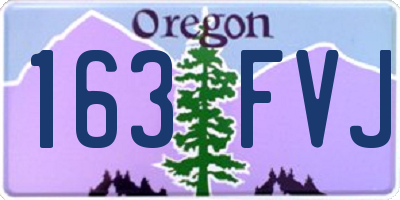 OR license plate 163FVJ