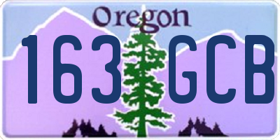 OR license plate 163GCB