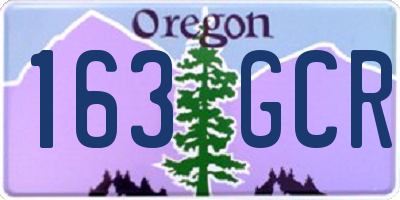 OR license plate 163GCR