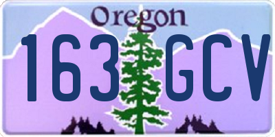 OR license plate 163GCV