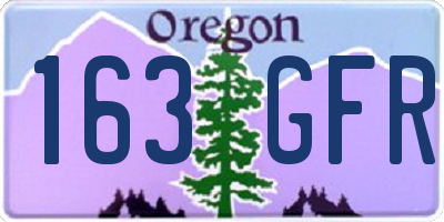 OR license plate 163GFR
