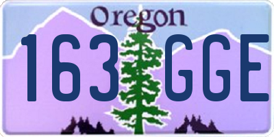 OR license plate 163GGE