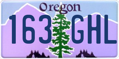 OR license plate 163GHL