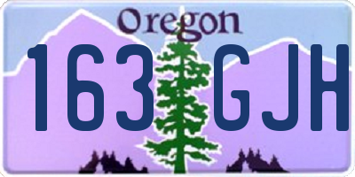 OR license plate 163GJH