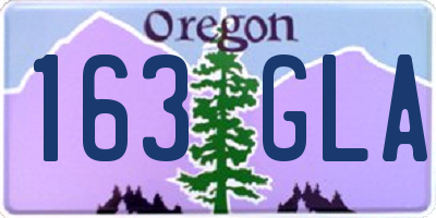 OR license plate 163GLA