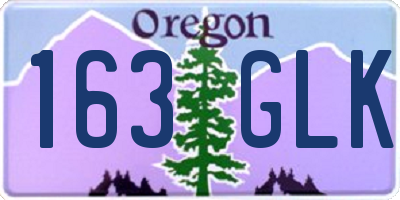 OR license plate 163GLK