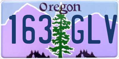 OR license plate 163GLV