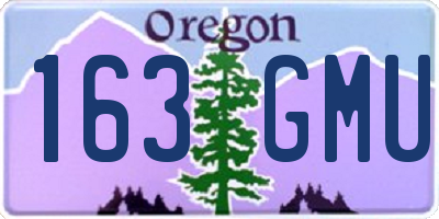 OR license plate 163GMU