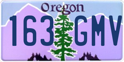 OR license plate 163GMV