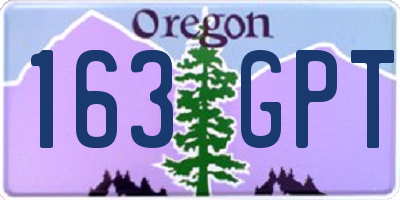 OR license plate 163GPT