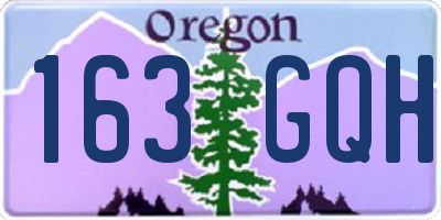 OR license plate 163GQH
