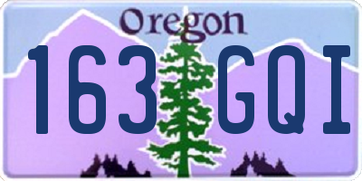 OR license plate 163GQI