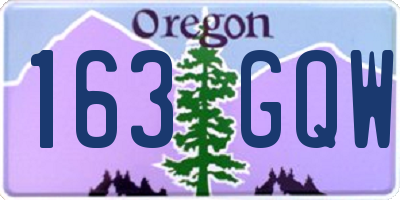 OR license plate 163GQW