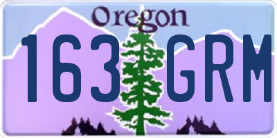 OR license plate 163GRM