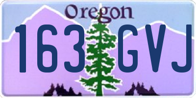 OR license plate 163GVJ