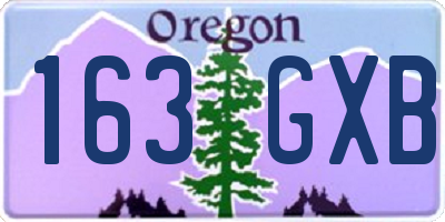 OR license plate 163GXB