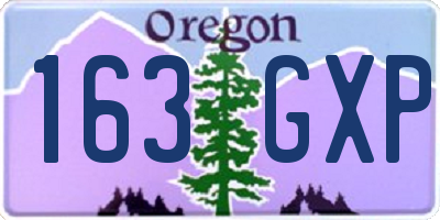 OR license plate 163GXP