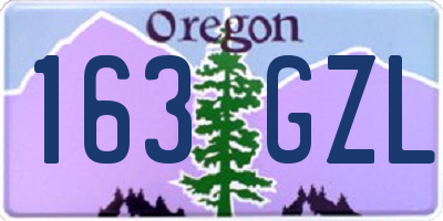 OR license plate 163GZL