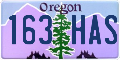 OR license plate 163HAS
