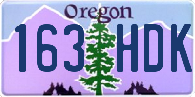OR license plate 163HDK