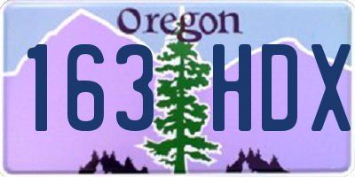 OR license plate 163HDX