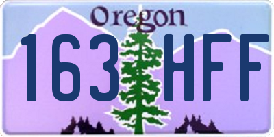 OR license plate 163HFF