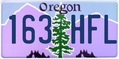 OR license plate 163HFL