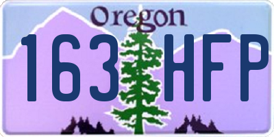 OR license plate 163HFP