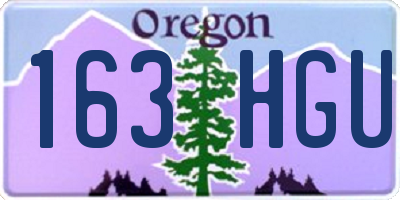 OR license plate 163HGU