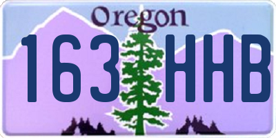 OR license plate 163HHB