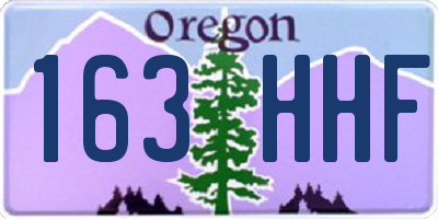 OR license plate 163HHF