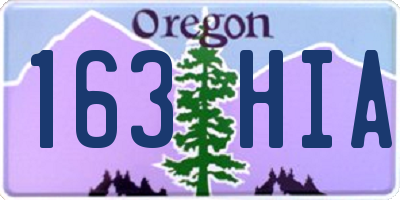 OR license plate 163HIA