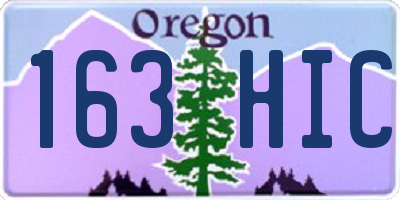 OR license plate 163HIC